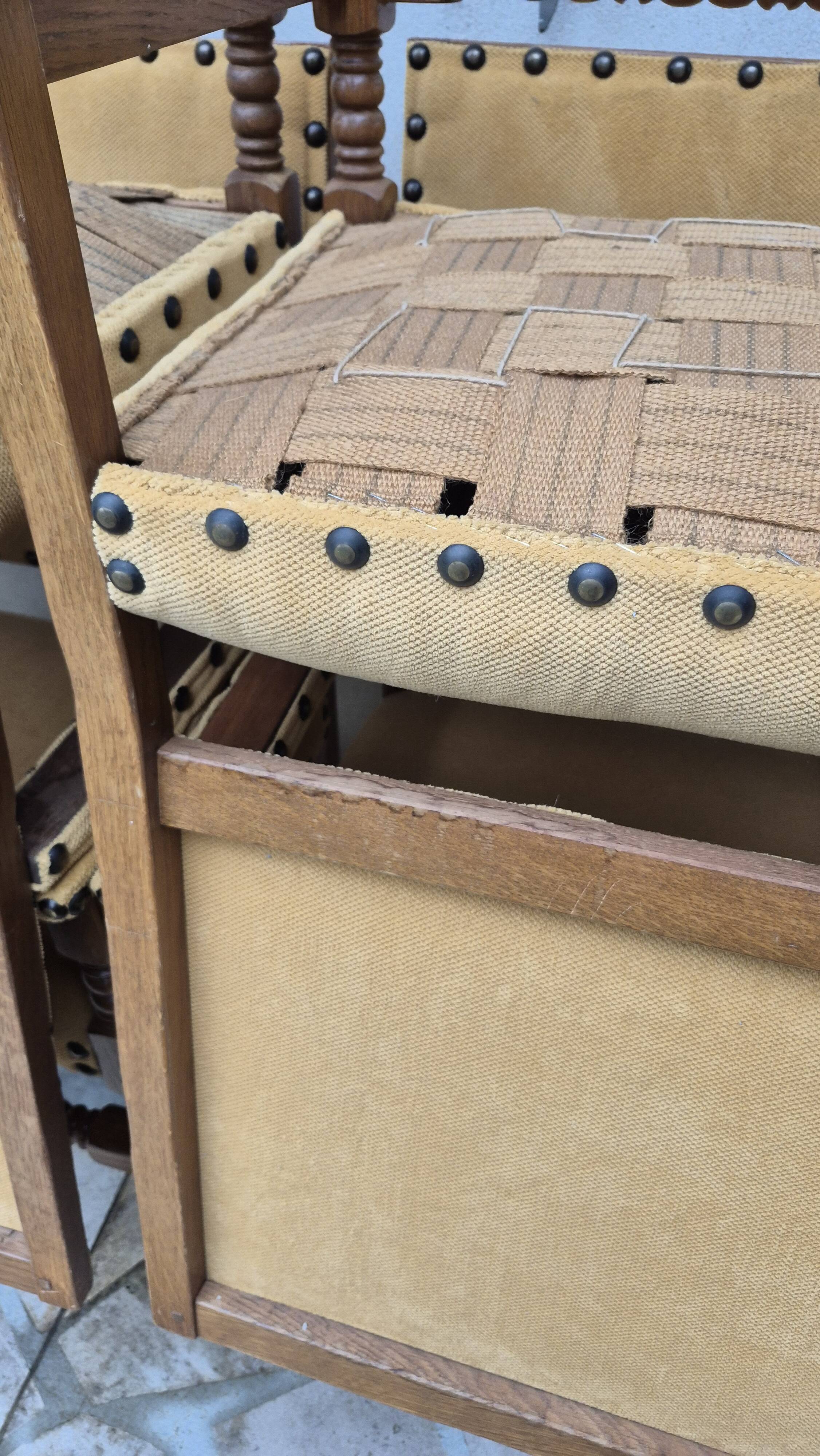 9 armchairs in the Louis XIII style