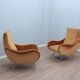 Fauteuils en velours style Lady du milieu du siècle des années 1960
