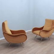 Mid century Lady style velvet armchairs 1960s