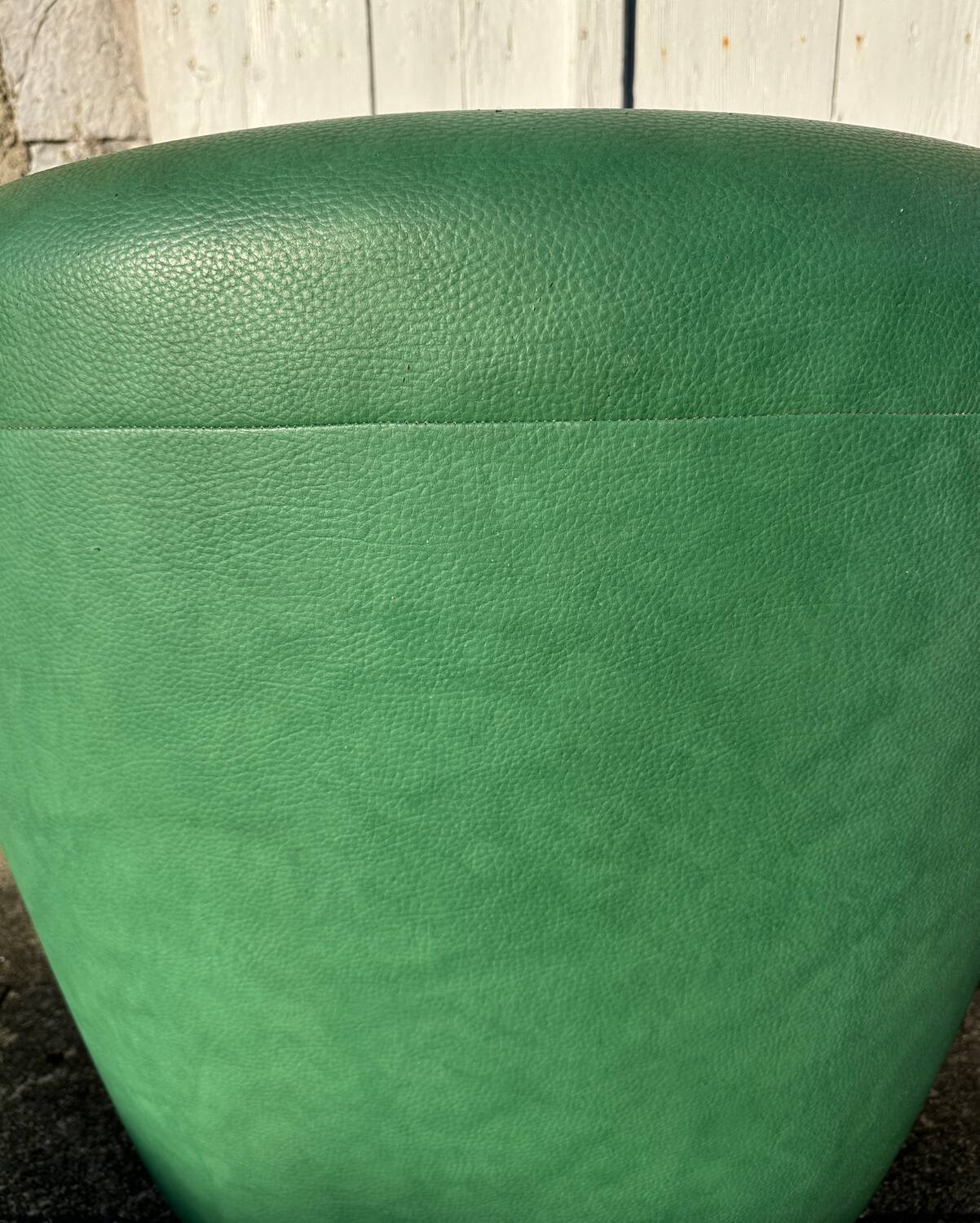 Vintage green leather club chair, antique green leather sofa.