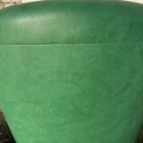Vintage green leather club chair, antique green leather sofa.