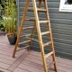 Old wooden painter's step ladder.