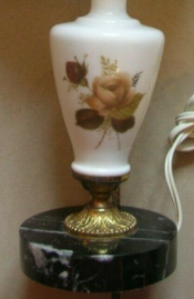 Opaline marble porcelain lamp from the 1970s