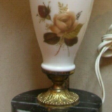 Opaline marble porcelain lamp from the 1970s