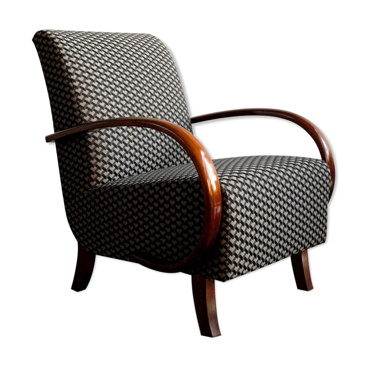 Vintage Czechoslovak Armchair by Jindřich Halabala, 1950s
