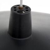 Rare, Height-Adjustable Black Metal Lamp from the 1950s