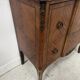 Transitional style commode with a protruding front, in marquetry wood, 20th century.