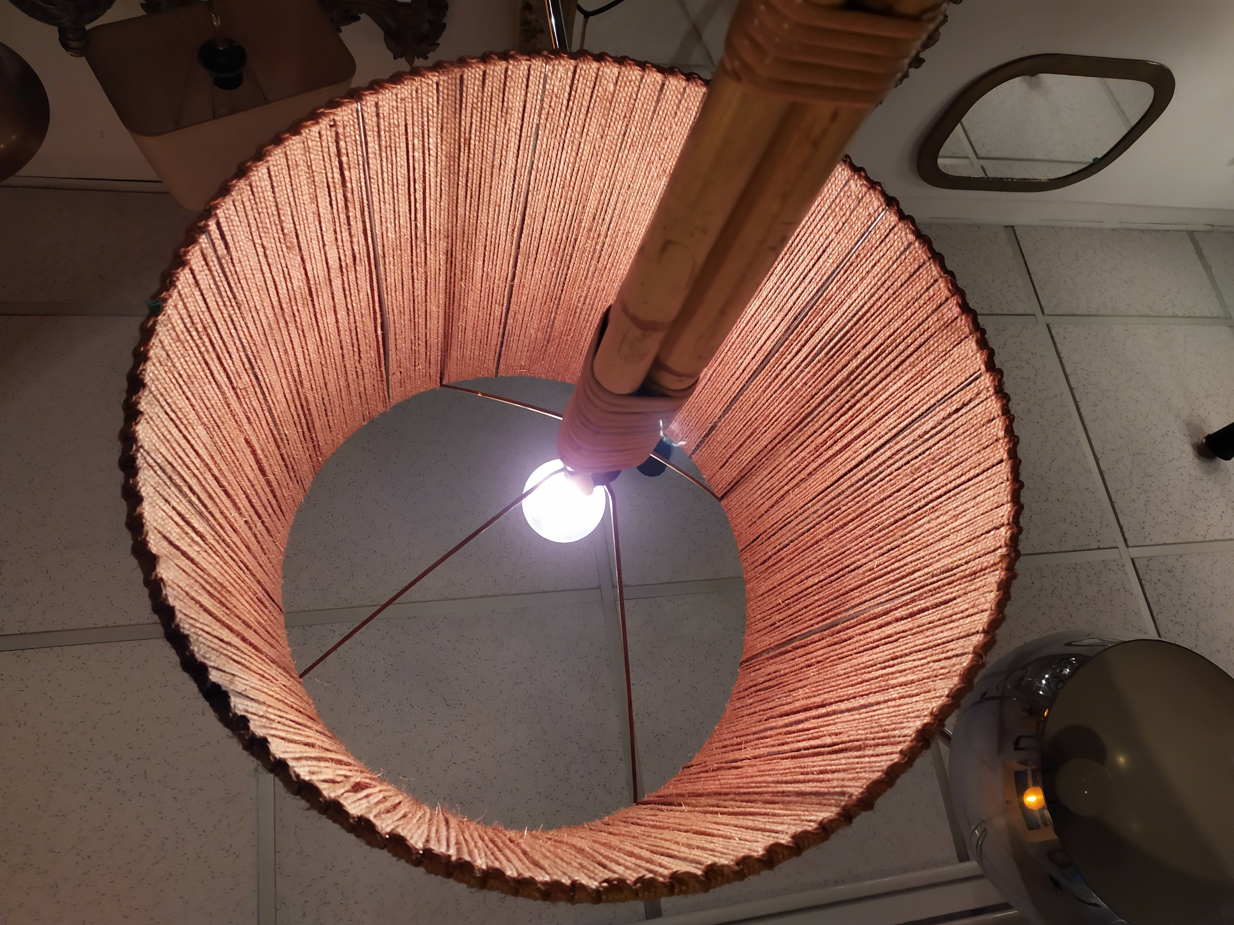 Rotin lamppost vintage rope