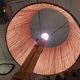 Lampadaire rotin corde vintage
