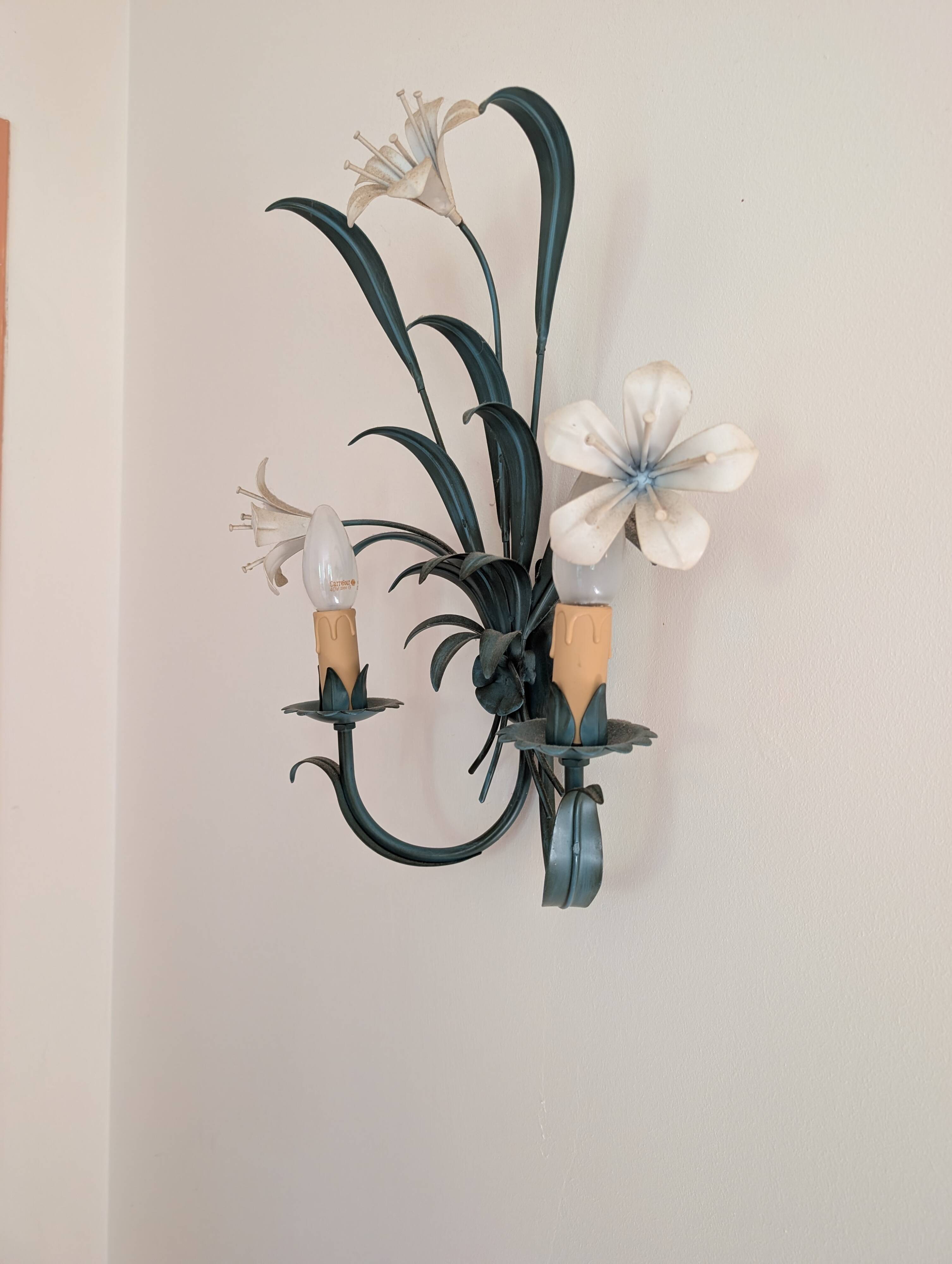 Paire d'appliques vintage style Florentin