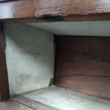 Old Chiffonier Bedside Table White Marble Top