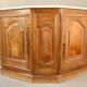 19th century walnut corner cupboard with Carrara marble top