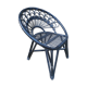 Fauteuil bambou noir, queue de pan