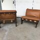 Pair Of Scandinavian Armchairs By Carl Straub Leather Circa1960