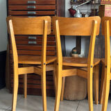 Set of 4 vintage Luterma bistro chairs in wood