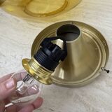 Mid-century Dijkstra  glass ceiling lamp space age, 1970’s