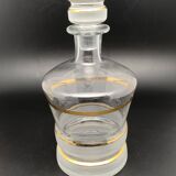 Art Deco strong alcohol service in opaque glass and gilding