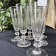 6 Champagne Flutes – 19th Century Cut Crystal – Baccarat/St.Louis