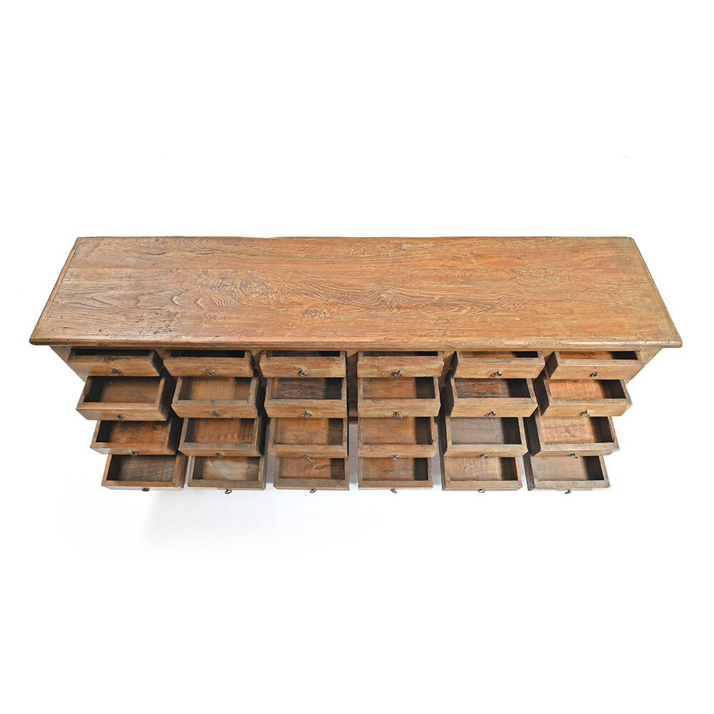Wooden buffet with 24 drawers