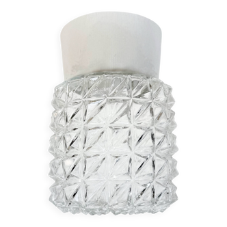 Vintage White Porcelain Ceiling Light, 1970s