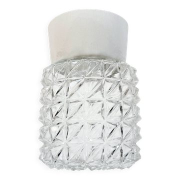 Vintage White Porcelain Ceiling Light, 1970s