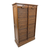 Antique double curtain cabinet in oak (internal drawers)