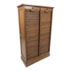 Antique double curtain cabinet in oak (internal drawers)
