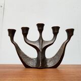 Vintage German brutalist metal candlestick by Dalbeck.