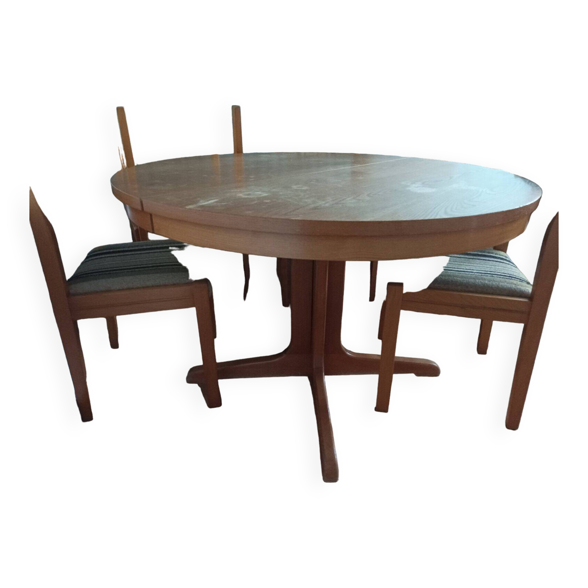 Vintage elm wood extendable table