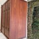 Louis XVI Empire style chest of drawers in solid teak wood with 4 drawers
