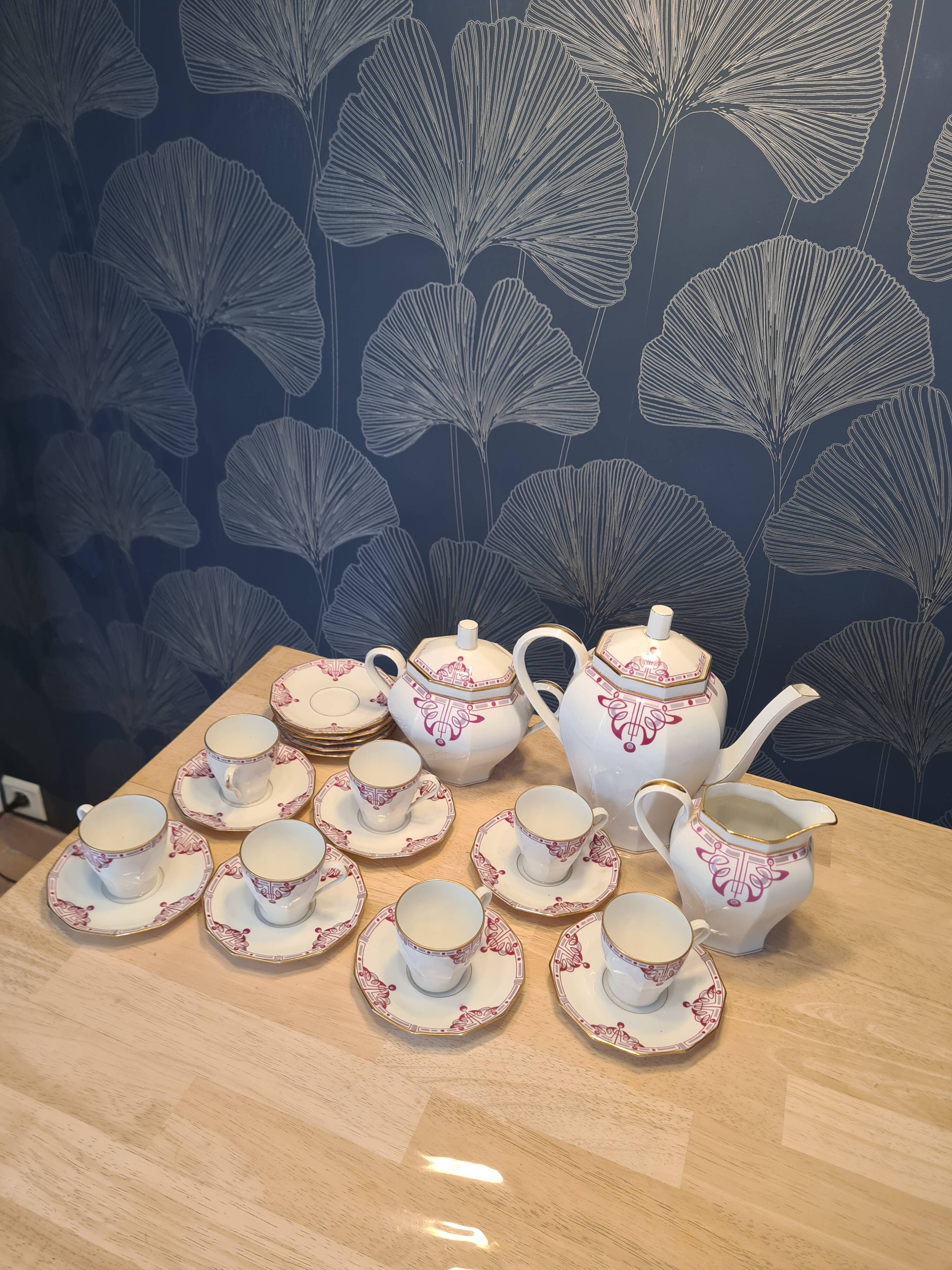 Art Nouveau café service Limoges BRP Bernardaud and Raynaud