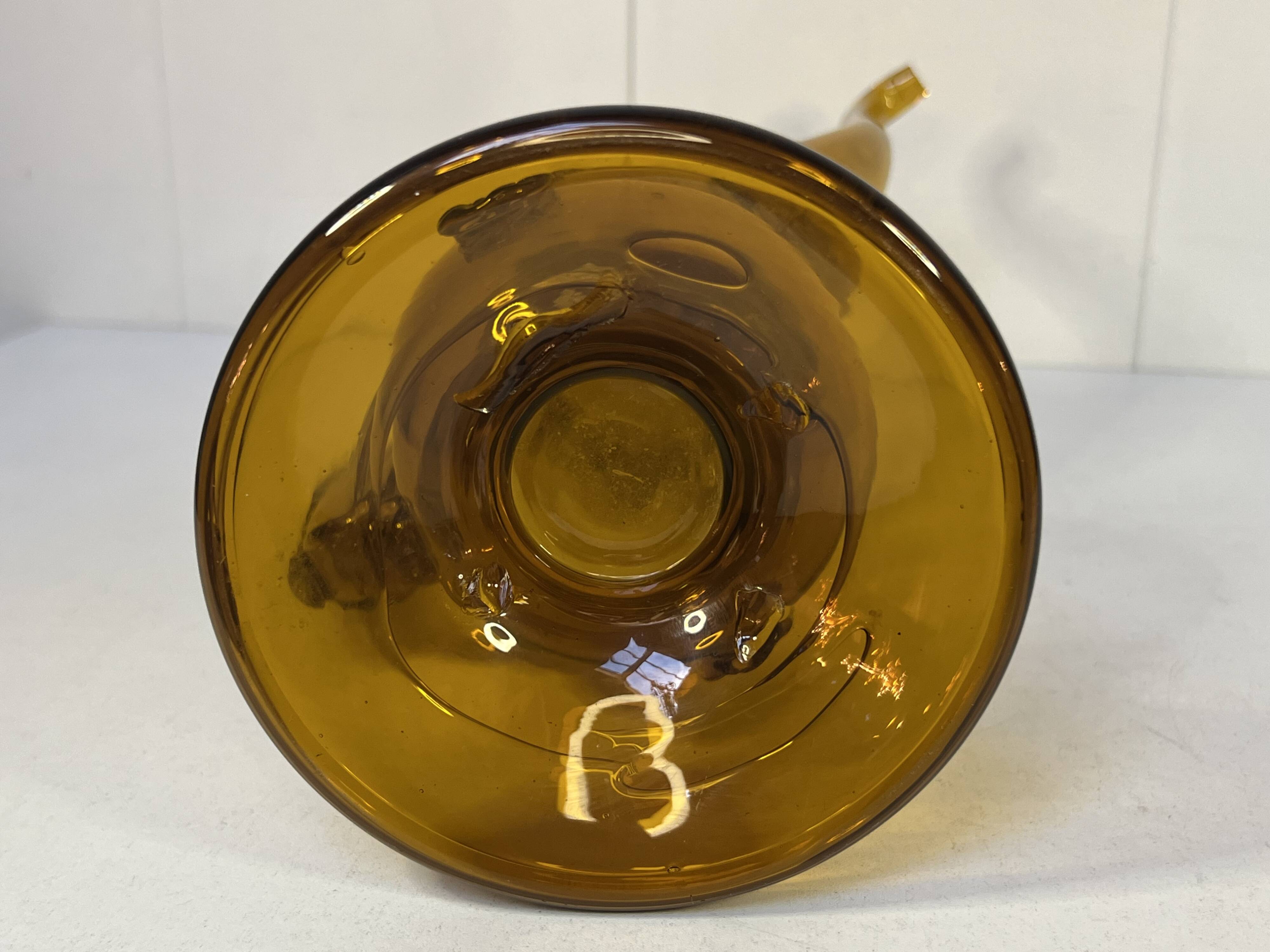 Large 20th century blown glass bottle