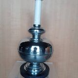 Chrome metal table lamp from the 1970s -