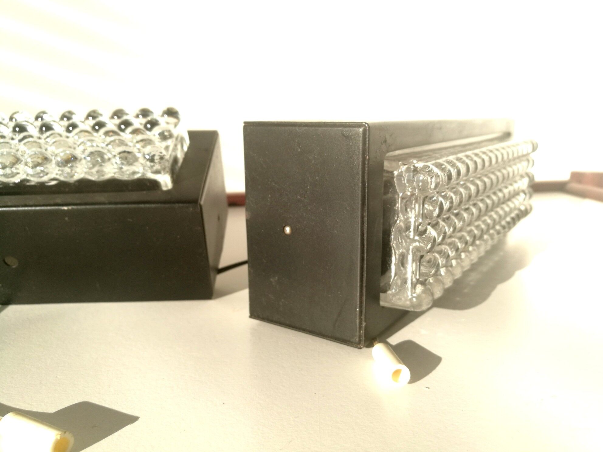 Pair of vintage beaded glass sconces 70