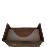 Tables de chevet italiennes Art déco en ronce de noyer, années 1950. Il ya une tablette supérieure en verre