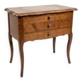 Table de chevet en chêne style Louis XV