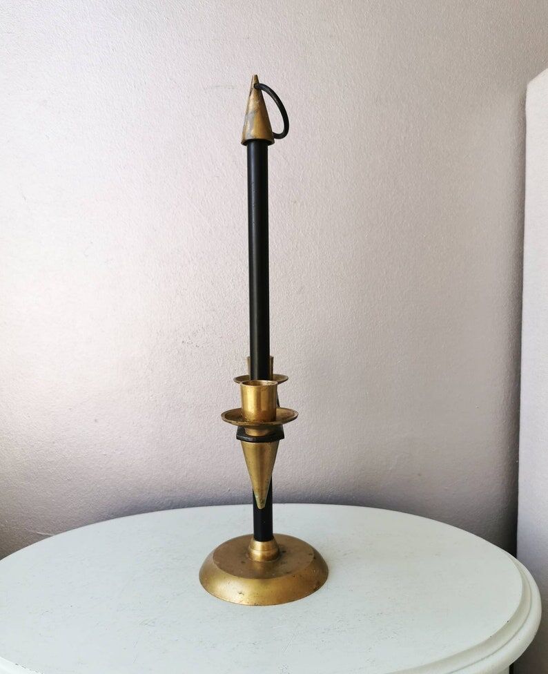 Brass chandelier, 70s