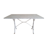 Bistro table cast iron and white marble - garden terrace
