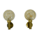 Pair of brass and glass wall lamps, Denmark, 1970s