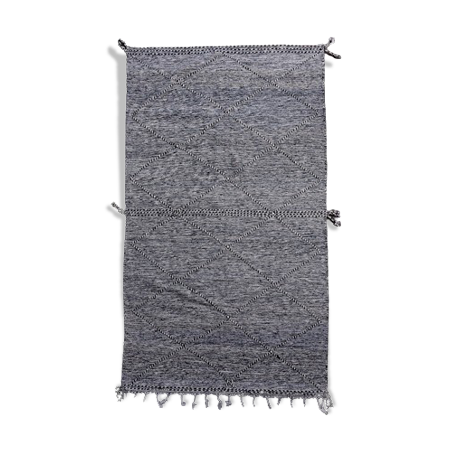 Tapis berbère noir zanafi 145x260 cm