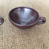 4 sandstone cups