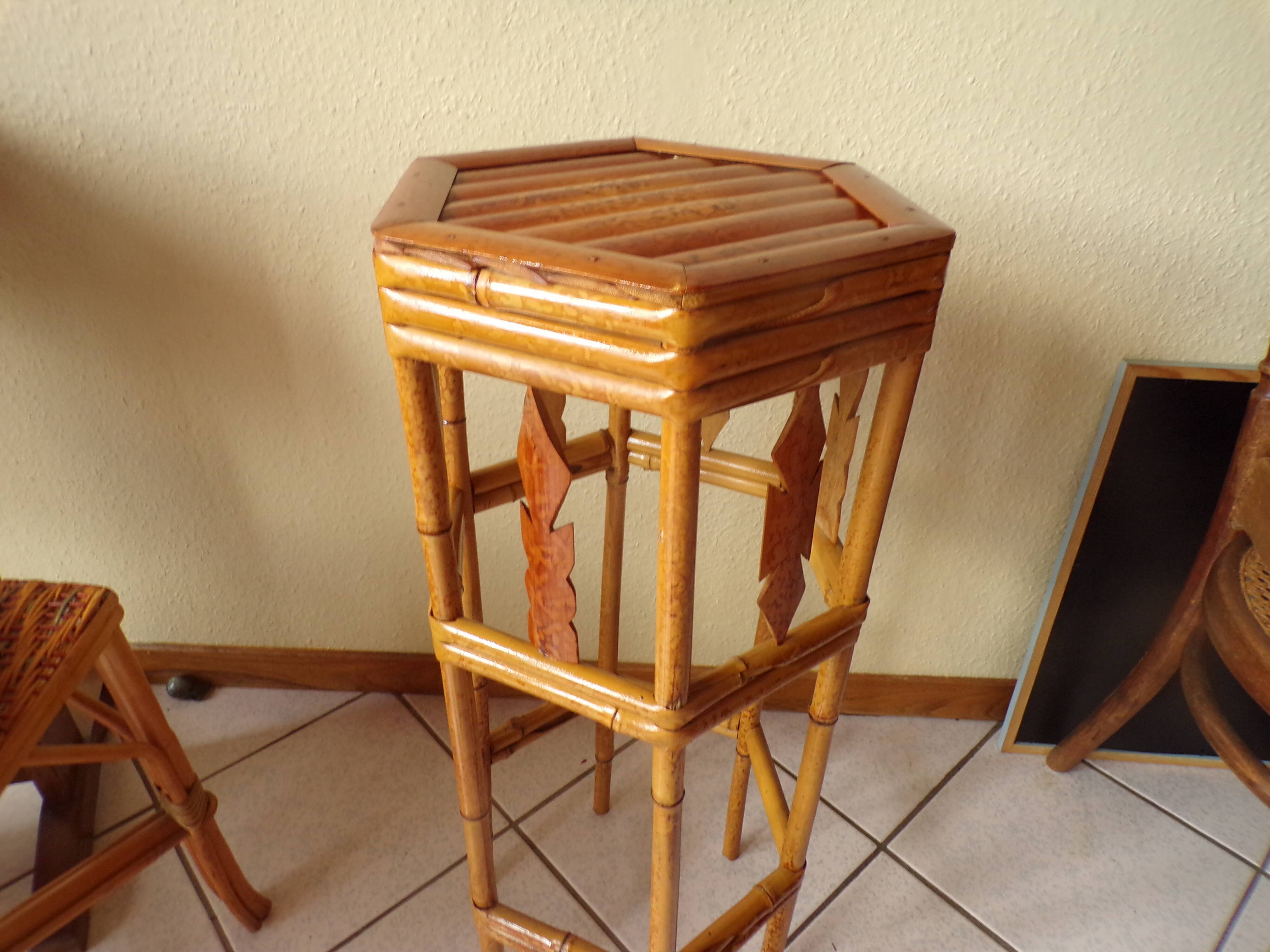 Bamboo side table