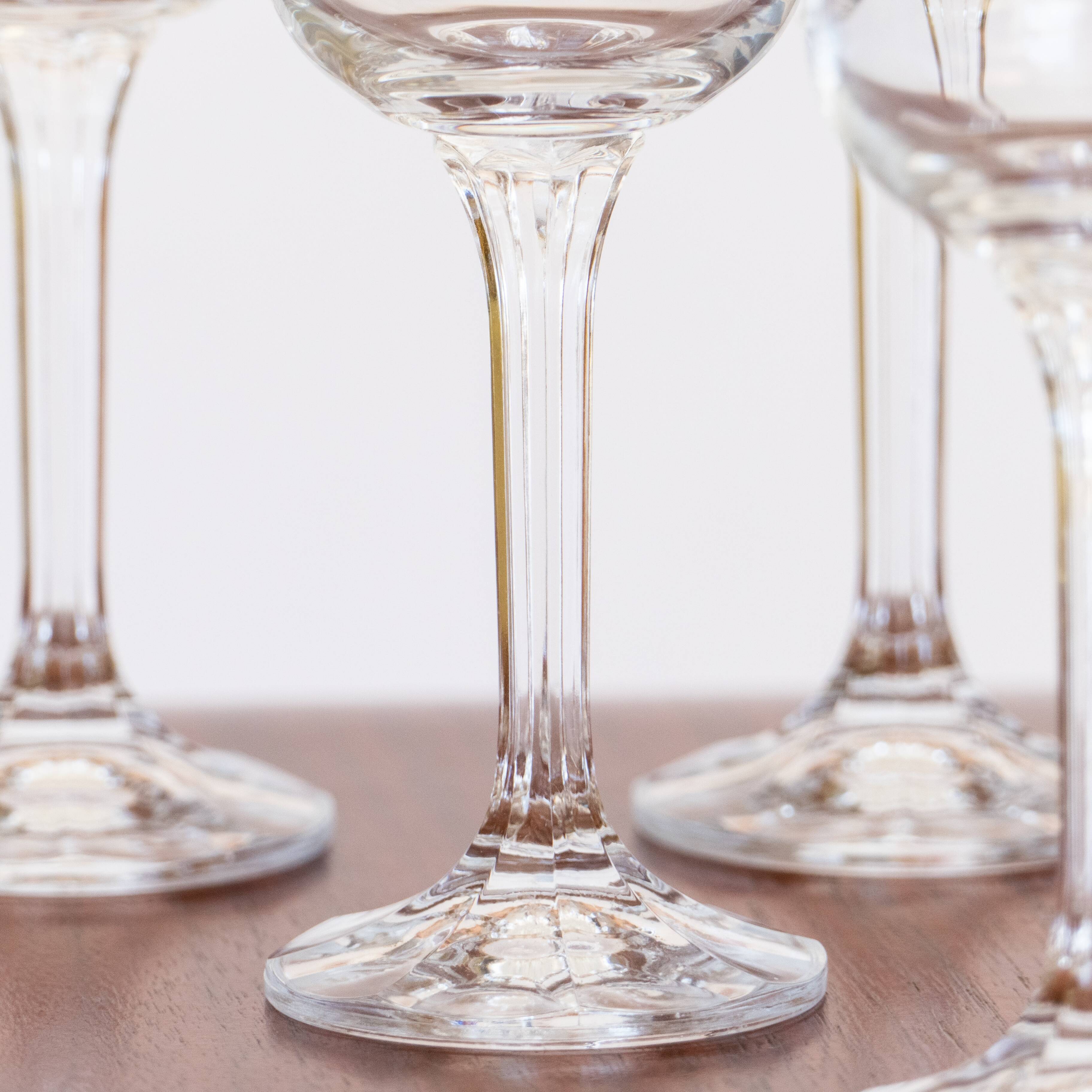 Set of 6 vintage crystal stemware