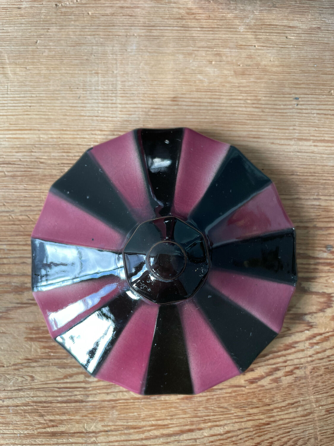 Covered pot in glazed ceramic Gustave De Bruyn