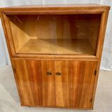 Scandinavian bar cabinet on casters