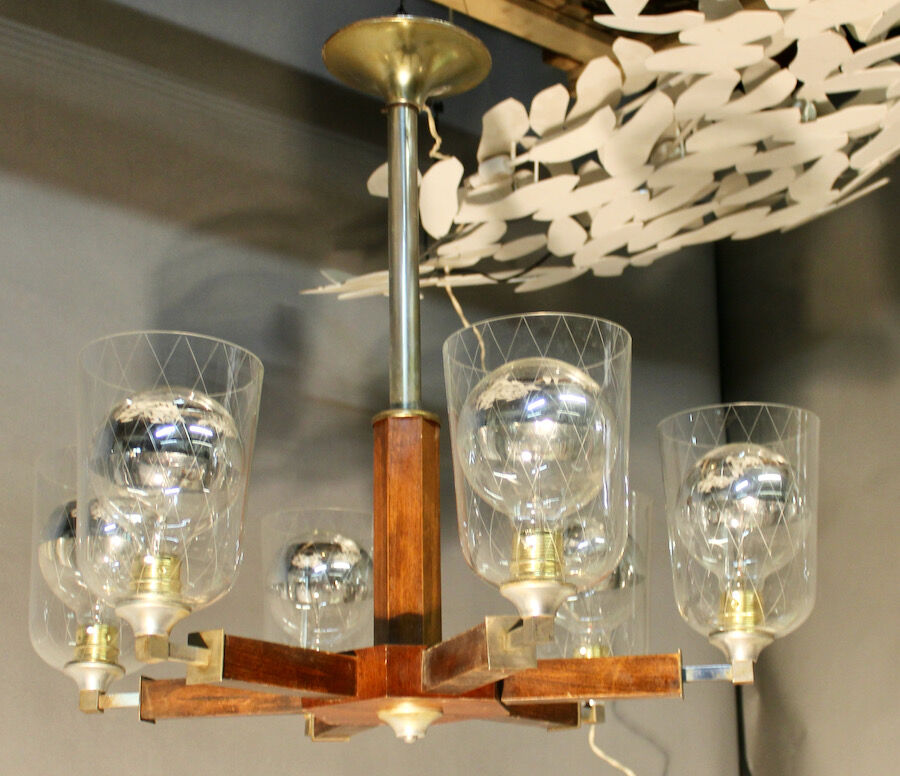 Chandelier 1940 at 6 bras de lumière