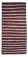 4x9 Red & Navy Blue Pinstriped Pattern Turkish Kilim Rug, 136x284Cm