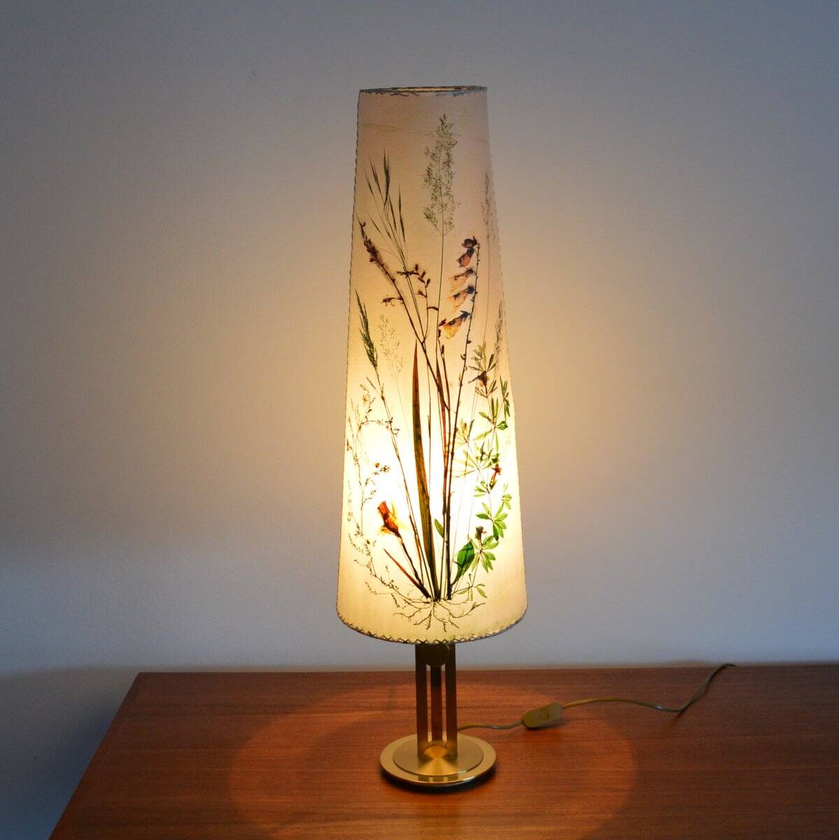 Vintage Herbarium table lamp 1970s