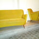 Set 1 sofa 2 armchairs vintage organic year 50