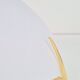 Regency Brass and White Glass Ceiling Lamp from Milan, Spain, 1970s